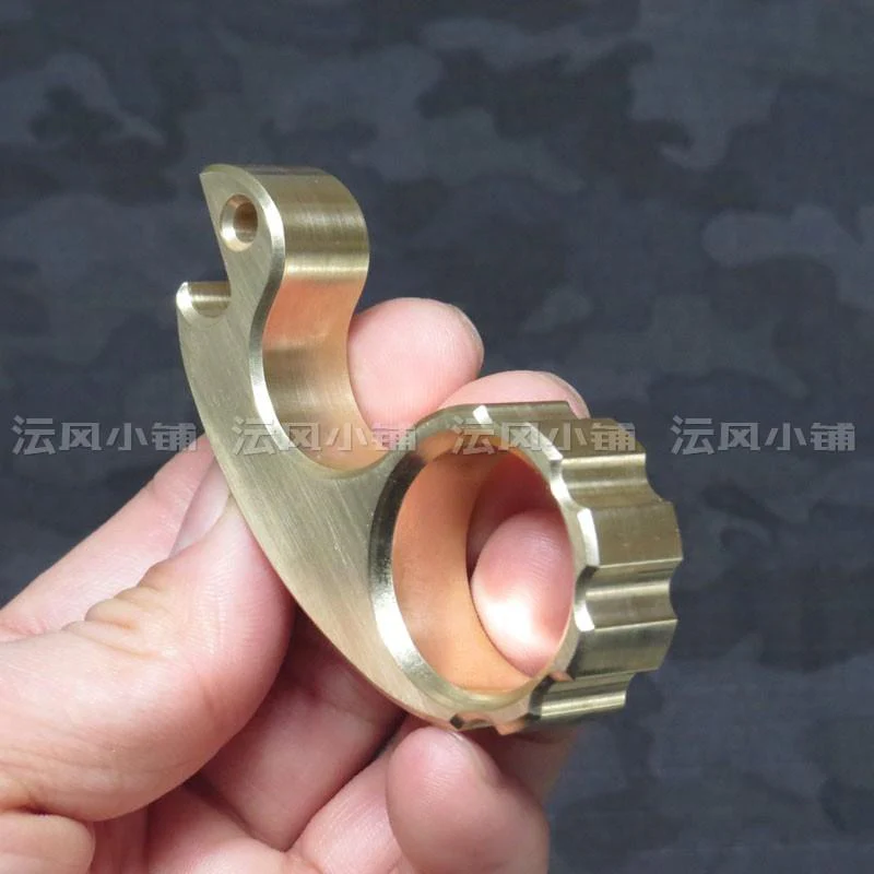 2019 Small Snail Real Brass One Finger Brass Knuckles - Image 2