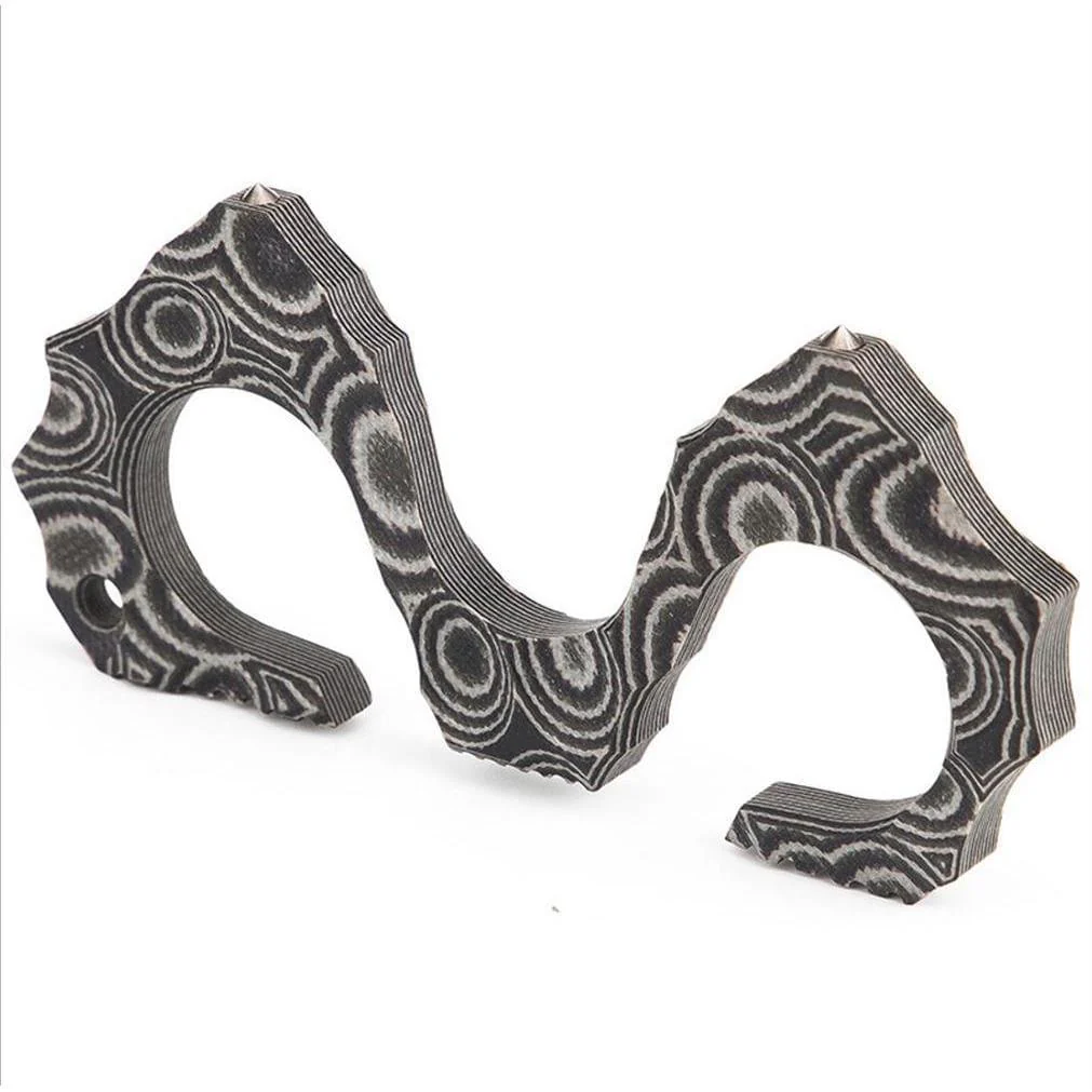 2019 Ultra-light G10 Material Seahorse Three Finger Spiked Brass Knuckles - Image 6
