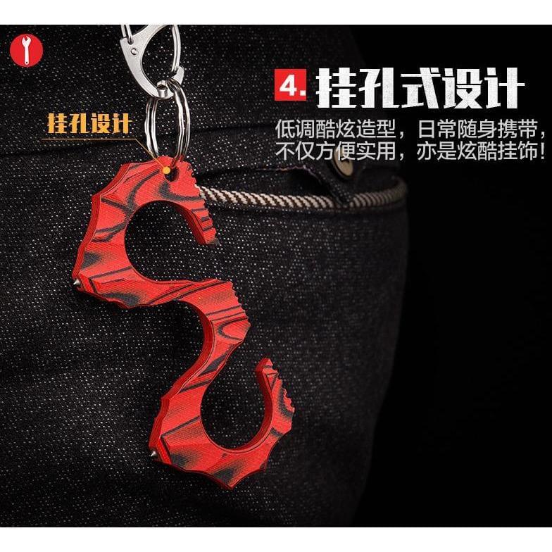 2019 Ultra-light G10 Material Seahorse Three Finger Spiked Brass Knuckles - Image 8
