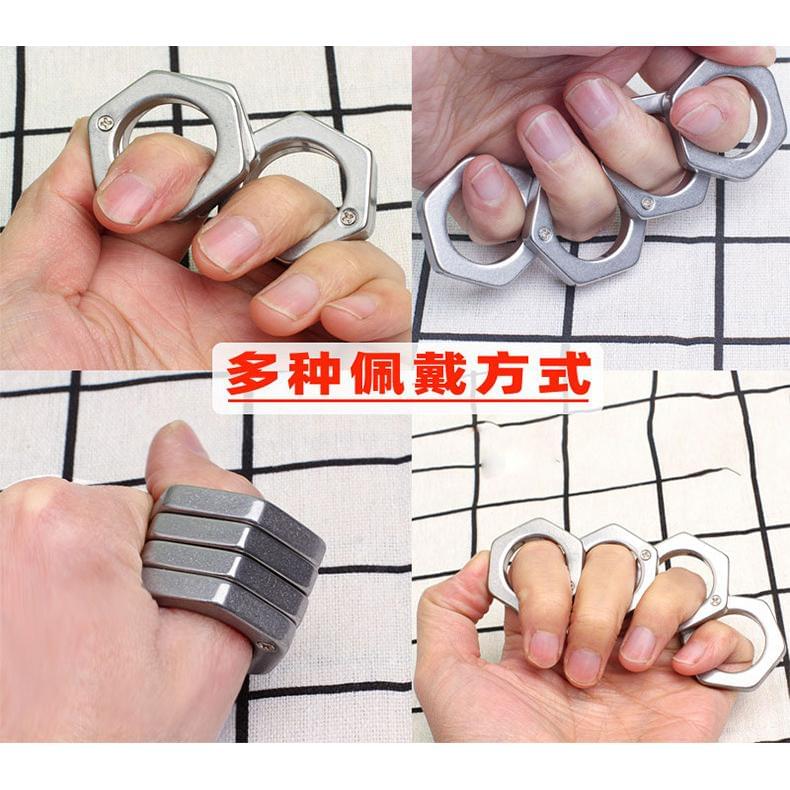 2022 New Hexagon Stone Wash Stainless Steel Folding Knucks - Image 5