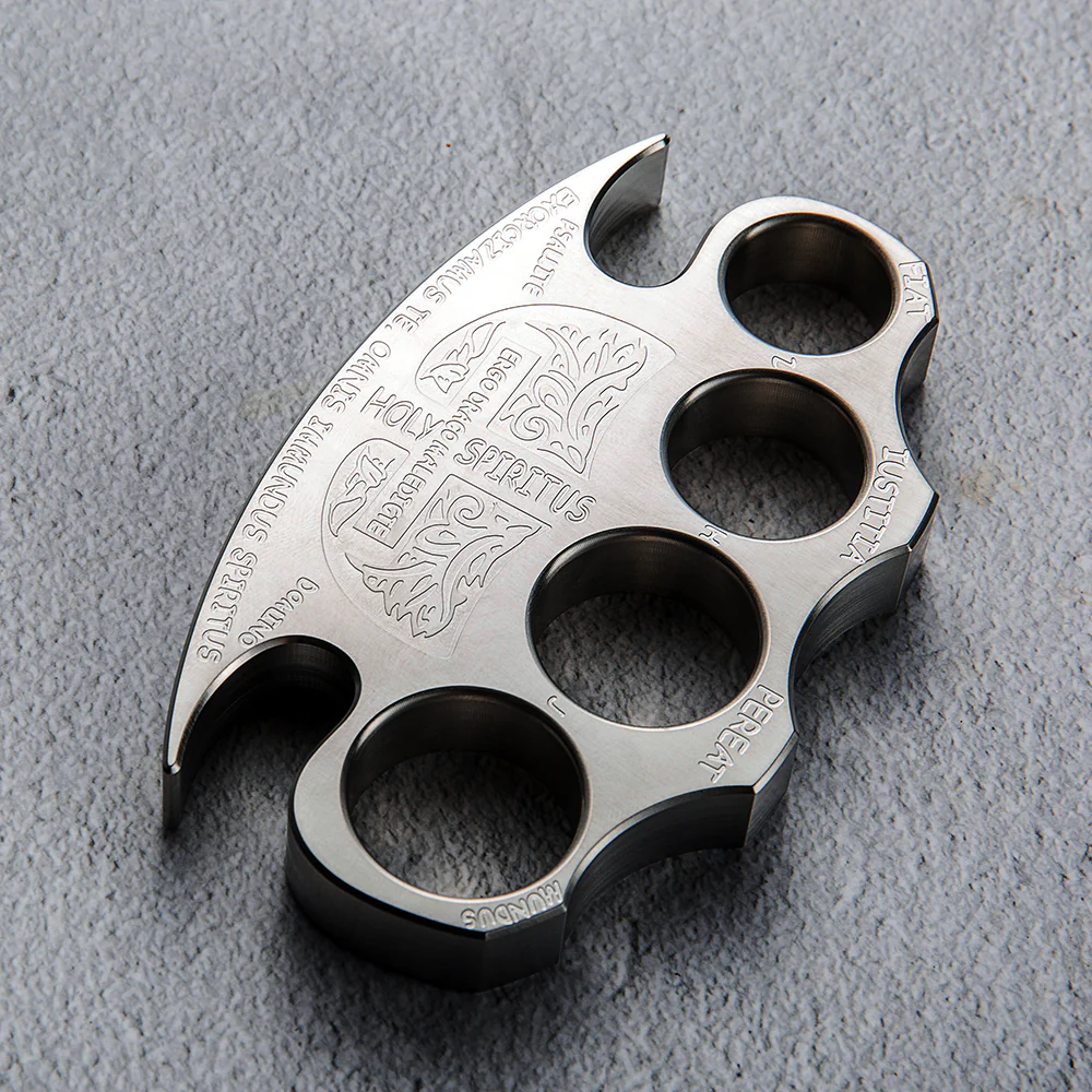2024 New CNC Process Full Stainless Steel Constantine Holy Spiritus Brass Knuckles Paper Weight - Image 2