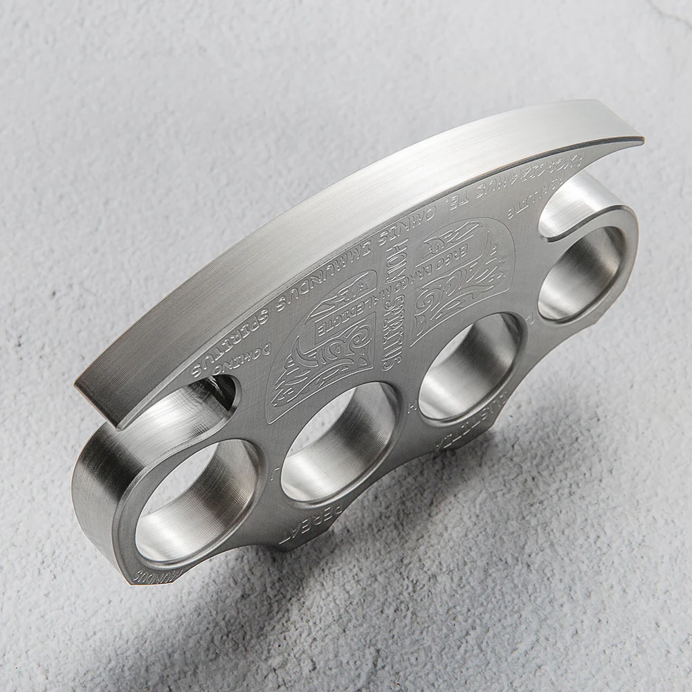 2024 New CNC Process Full Stainless Steel Constantine Holy Spiritus Brass Knuckles Paper Weight - Image 4