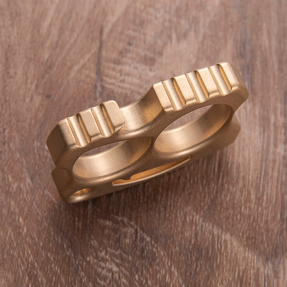 2025 New Little Devil Full Brass Two Finger EDC Knuckles - Image 3