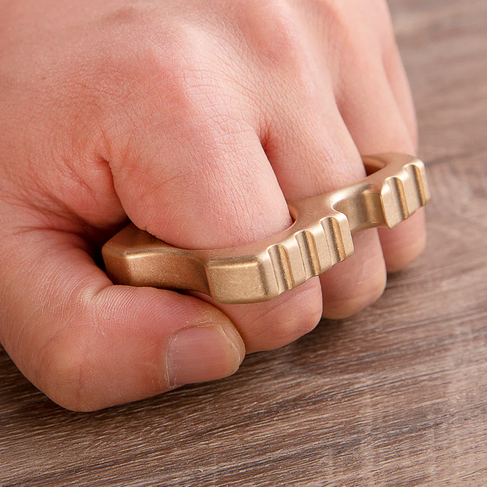 2025 New Little Devil Full Brass Two Finger EDC Knuckles - Image 4