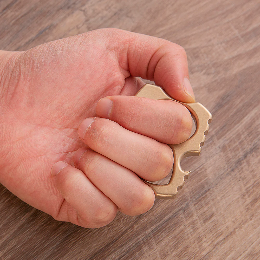 2025 New Little Devil Full Brass Two Finger EDC Knuckles - Image 5