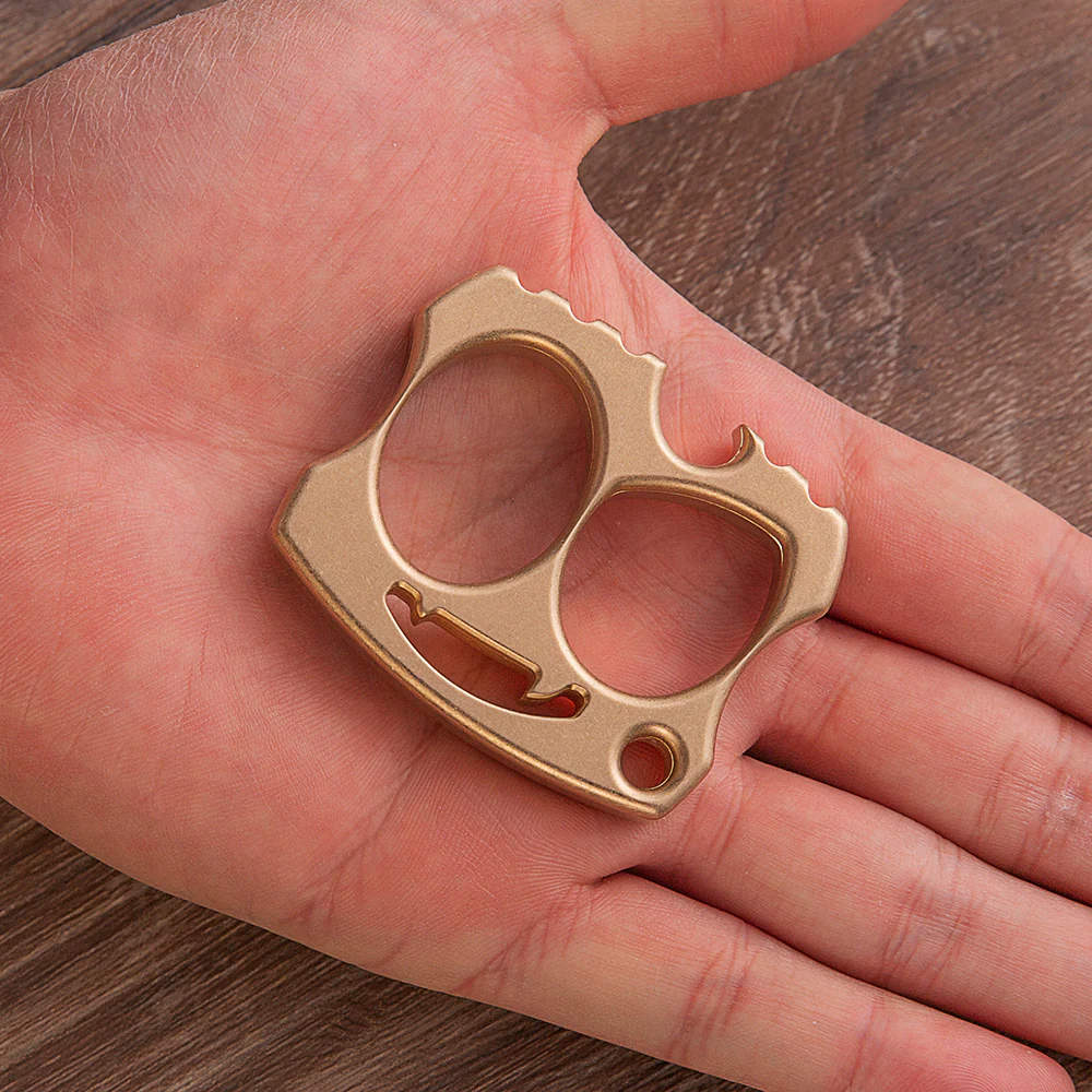 2025 New Little Devil Full Brass Two Finger EDC Knuckles - Image 6
