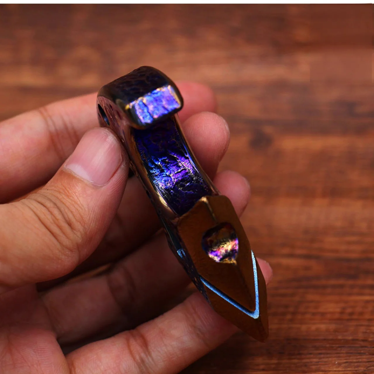 2025 New Titanium Meteorite Crater Everyday Carry Single Knuckle Duster - Image 3