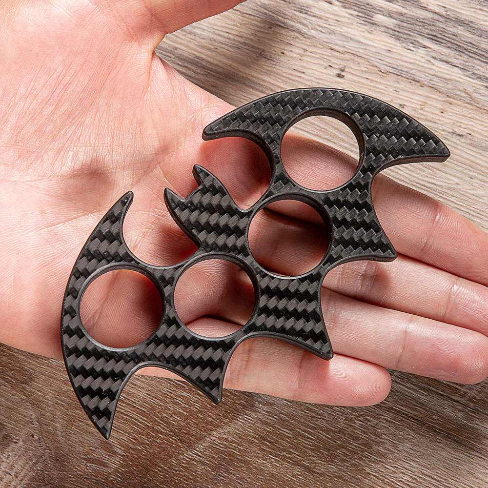 Bat Man Brass Knuckles Carbon Fiber - Image 5