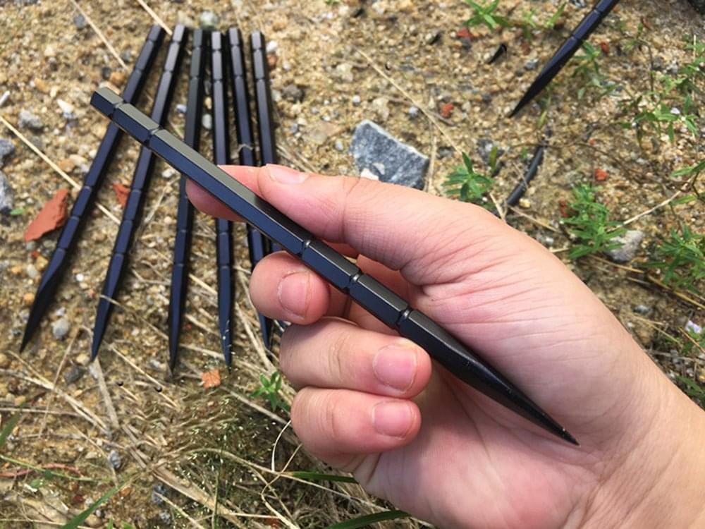 Black Storm Stainless Steel Throwing Spikes Knives Set 3 with Nylon Sheath - Image 3