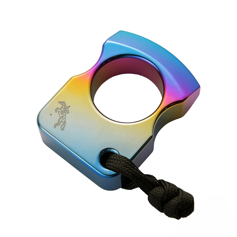 Colorized Titanium Alloy Single Finger Brass Knuckles
