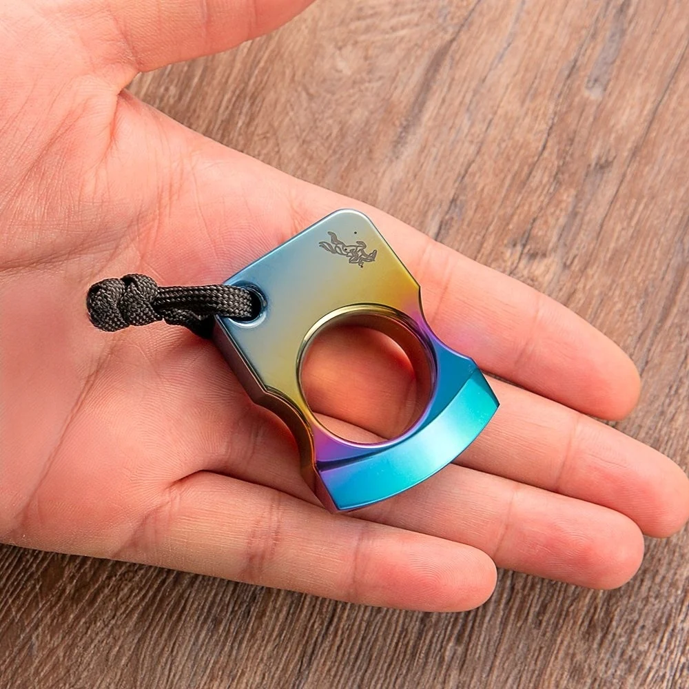 Colorized Titanium Alloy Single Finger Brass Knuckles - Image 3