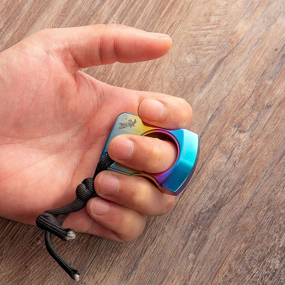 Colorized Titanium Alloy Single Finger Brass Knuckles - Image 4