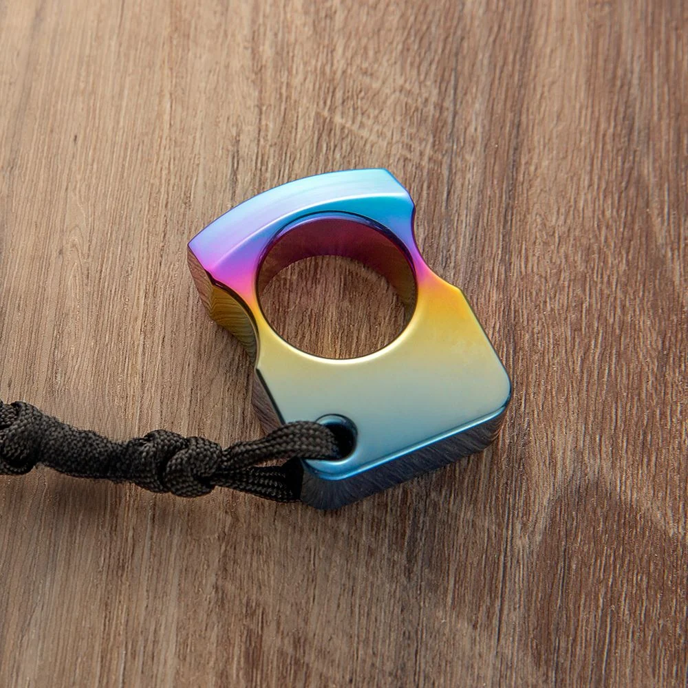 Colorized Titanium Alloy Single Finger Brass Knuckles - Image 6