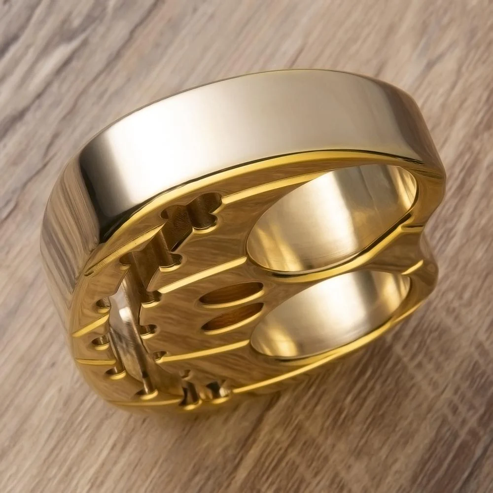 Full Brass Pumpkin Face Two Finger Brass Knuckles - Image 2