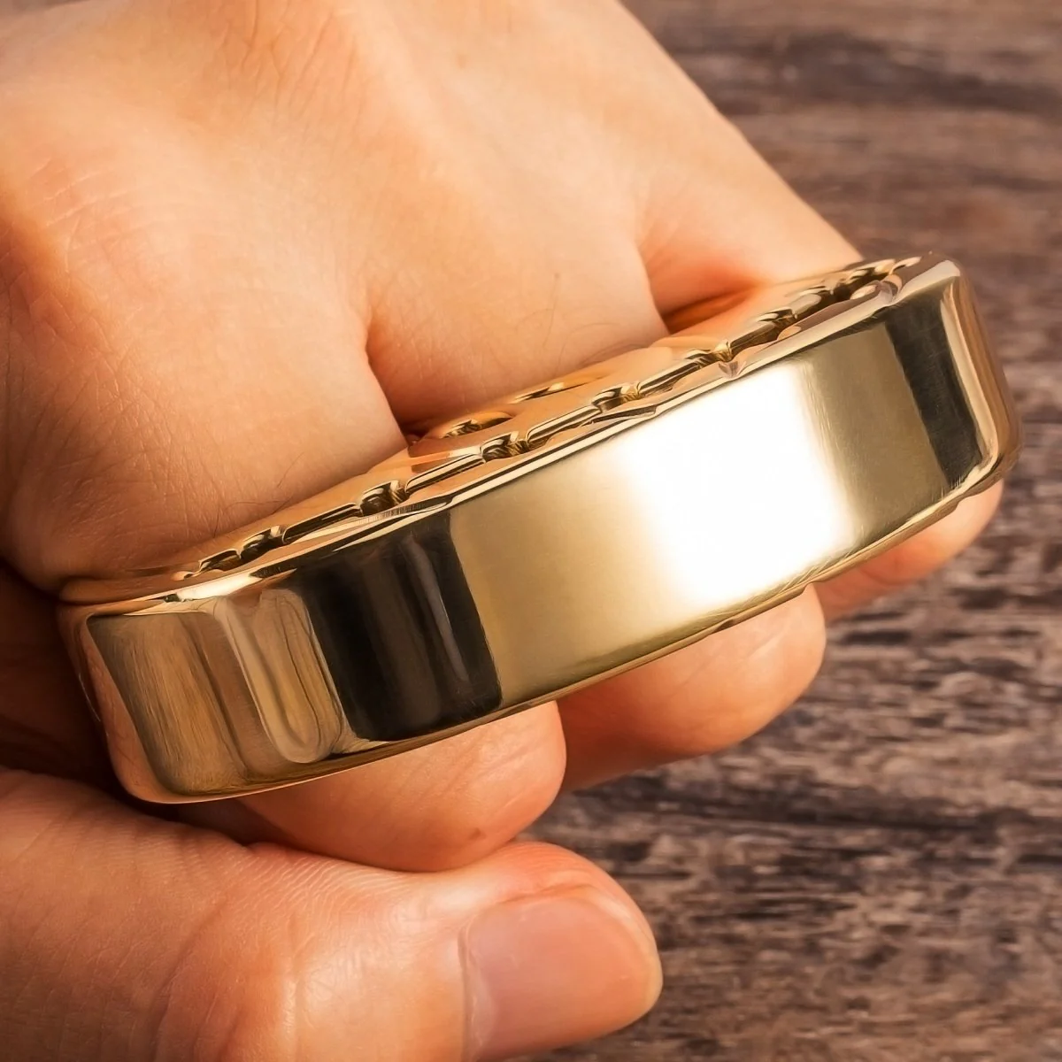 Full Brass Pumpkin Face Two Finger Brass Knuckles - Image 4