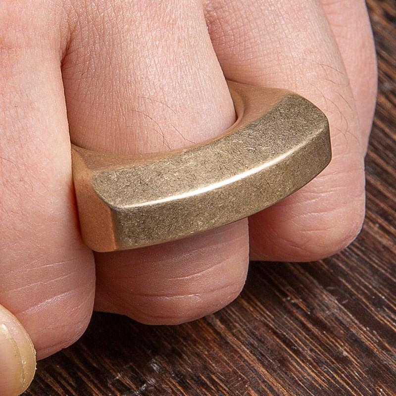 2023 Full Brass Stonewash Bottle Opener Knuck - Image 4