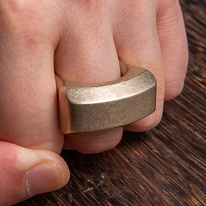 Full Brass Stonewash Knuckles Weapon - Image 2