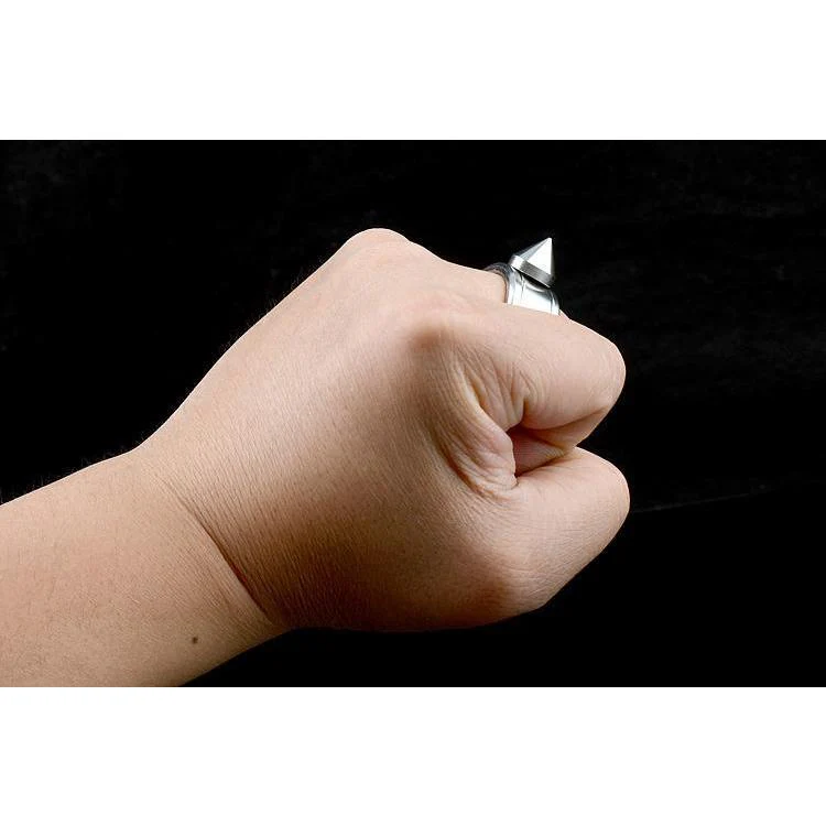 Full Stainless Steel Spike Ring Self Defense With Ball Chain - Image 3