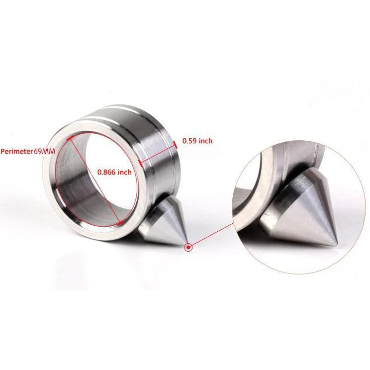 Full Stainless Steel Spike Ring Self Defense With Ball Chain - Image 8