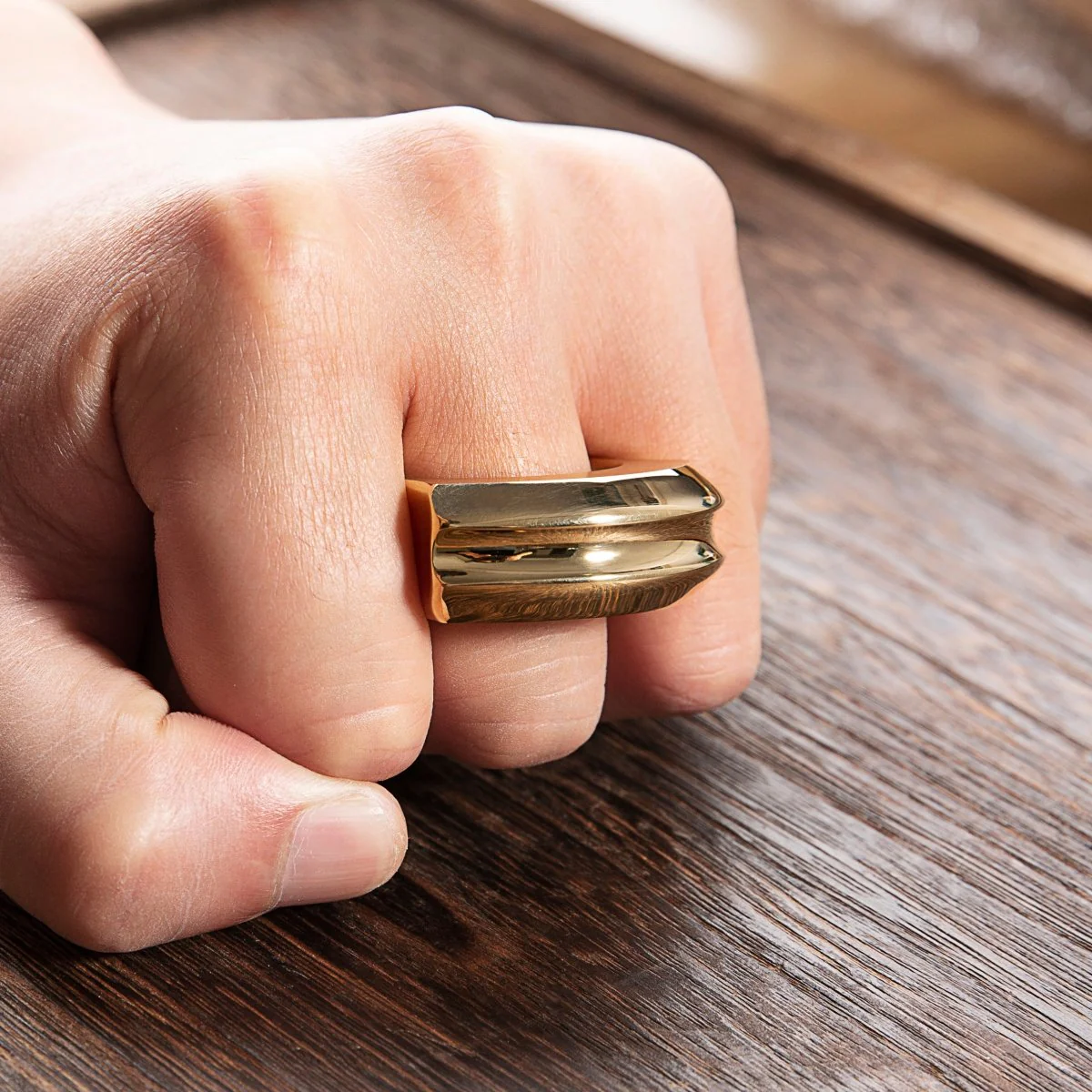 Mens Brass Rings Full Brass - Image 2