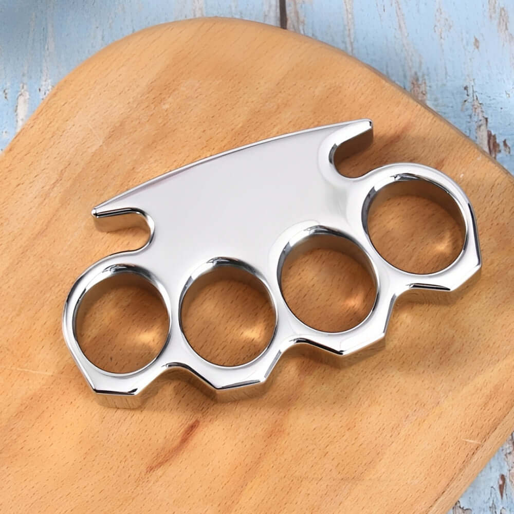 Mirror Finish Stainless Steel Real Brass Knuckles - Image 2