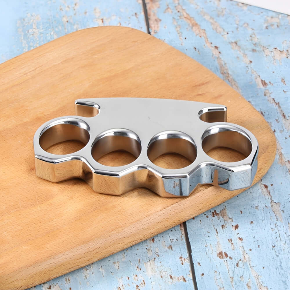 Mirror Finish Stainless Steel Real Brass Knuckles - Image 3