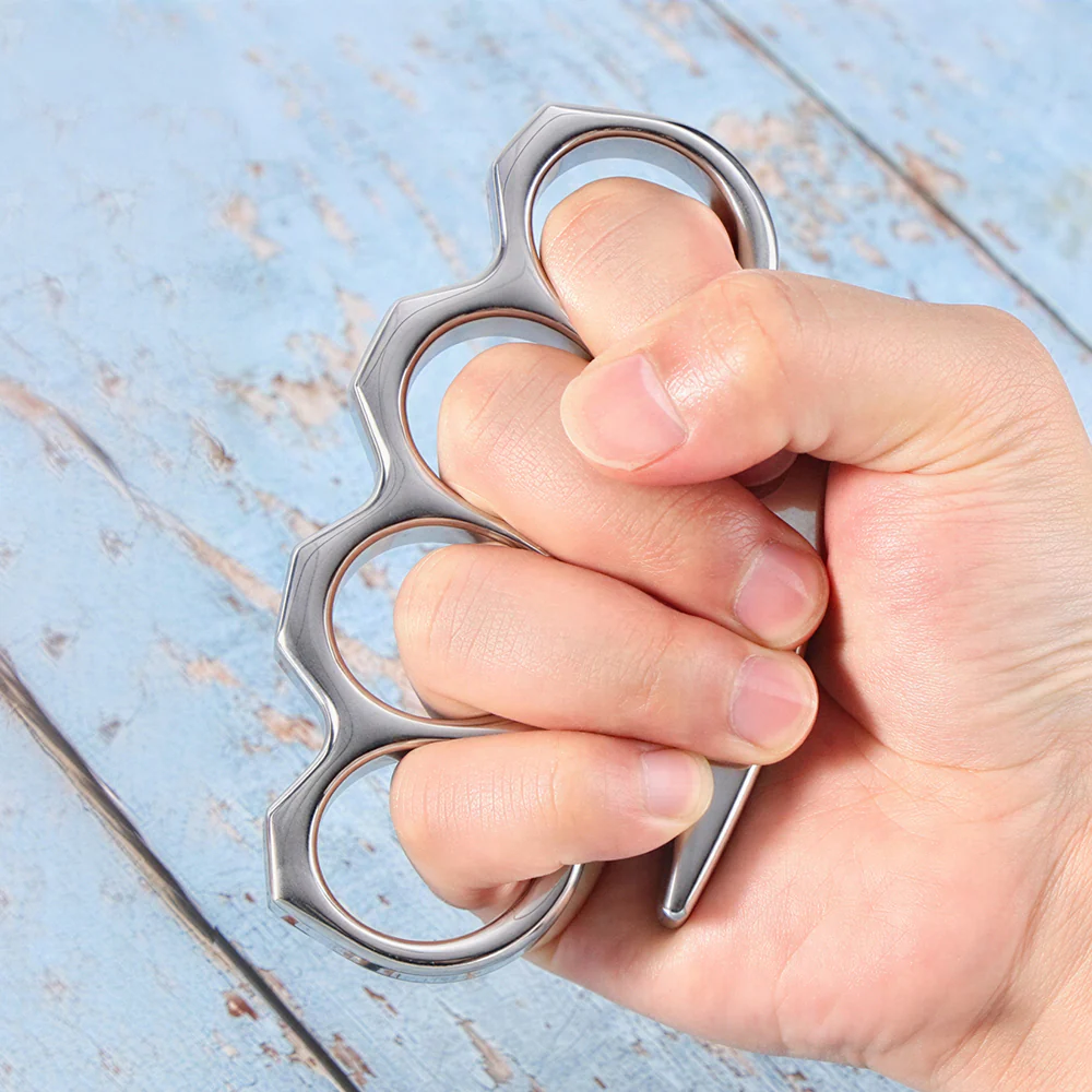 Mirror Finish Stainless Steel Real Brass Knuckles - Image 5