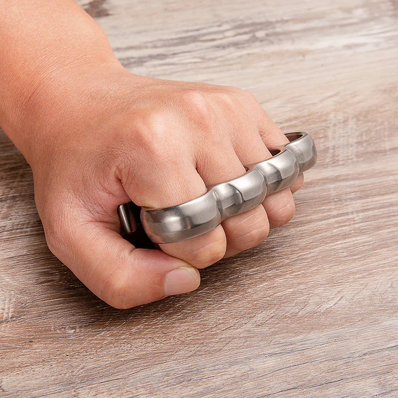 Old 1864 Lincoln Style Titanium Brass Knuckle - Image 6