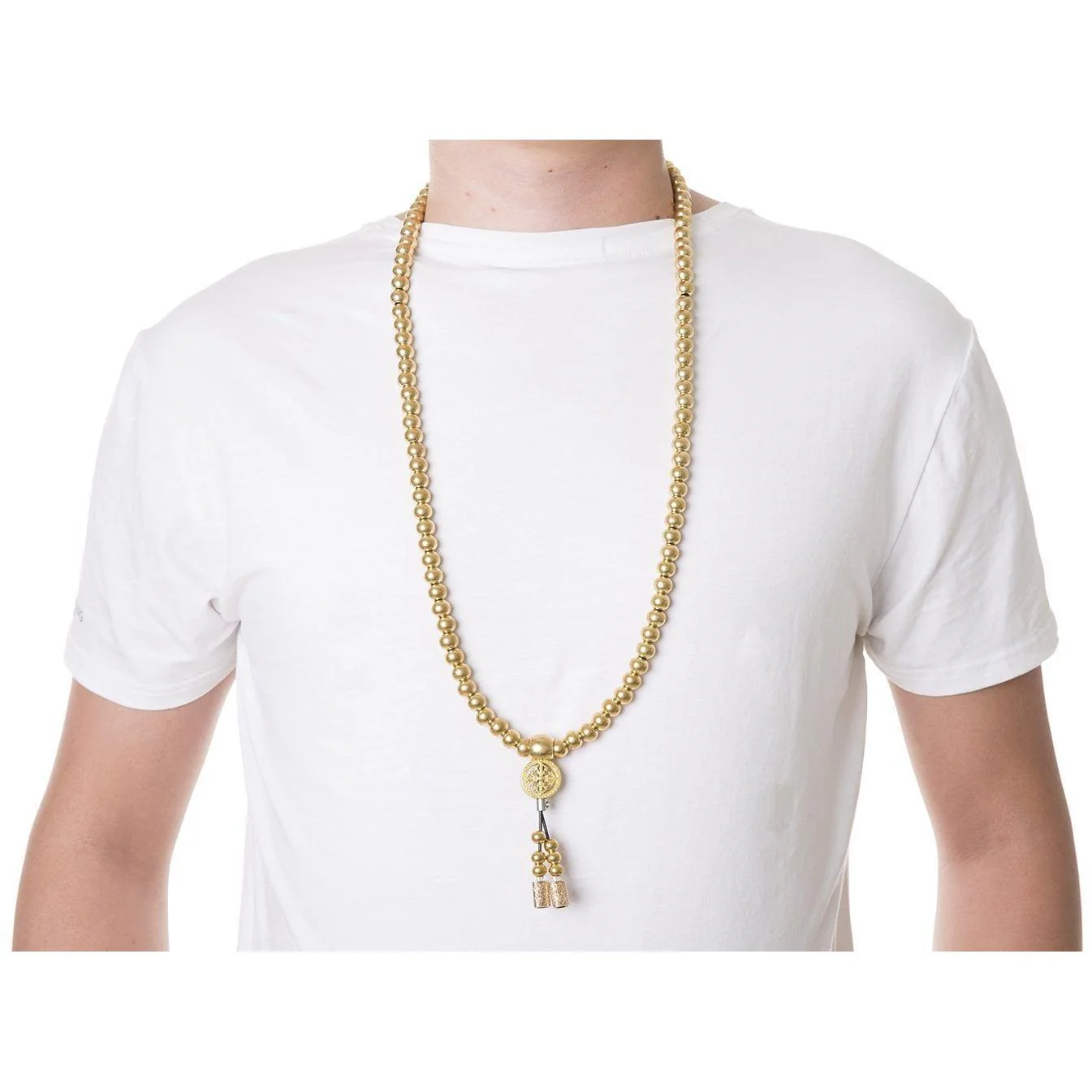 Full Brass Buddha Beads Self Defense Beads Mala Necklace - Image 7