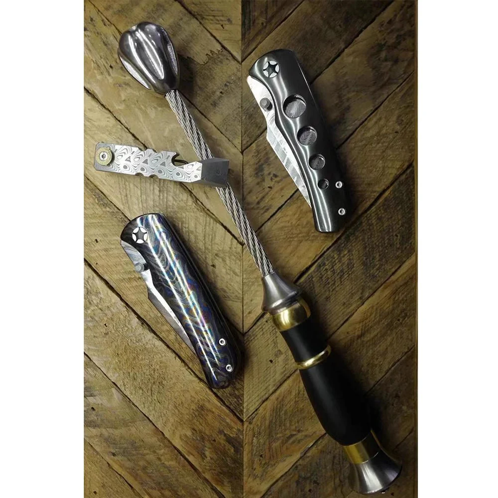 Self Defense Tactical Whip With Stainless Steel Hammer Head - Image 3