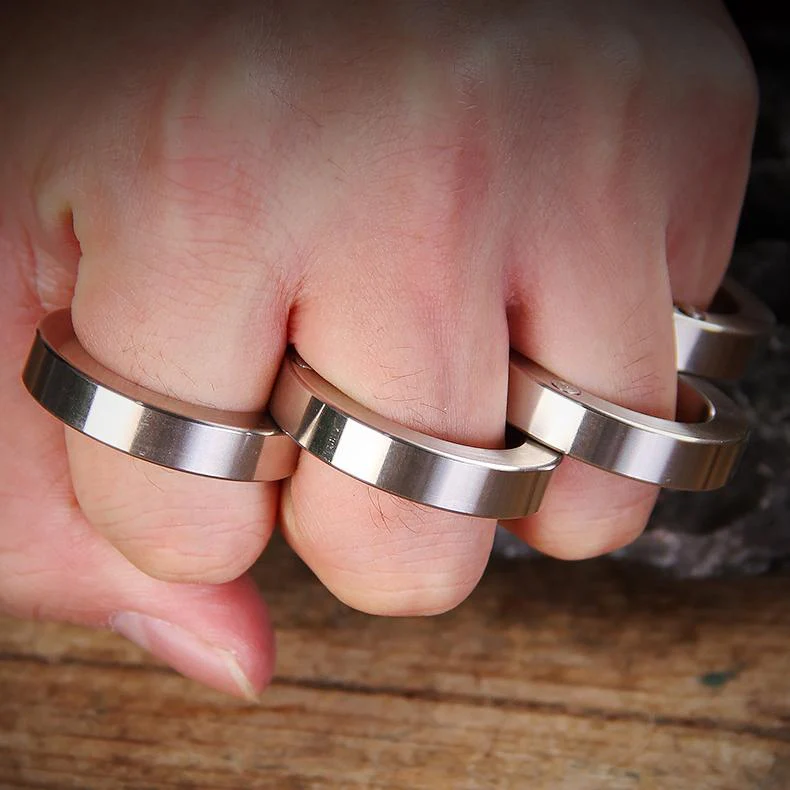 Zinc Alloy Folding Brass Knuckles Self Defense Tools For Women - Image 15