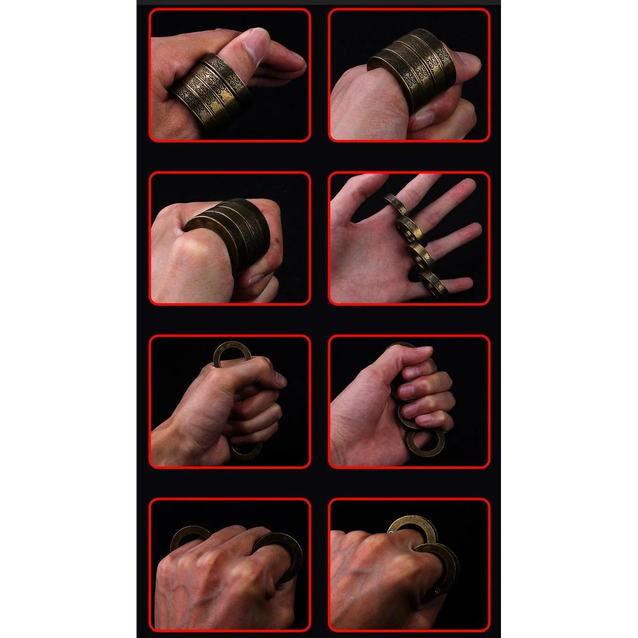 Zinc Alloy Folding Brass Knuckles Self Defense Tools For Women - Image 6