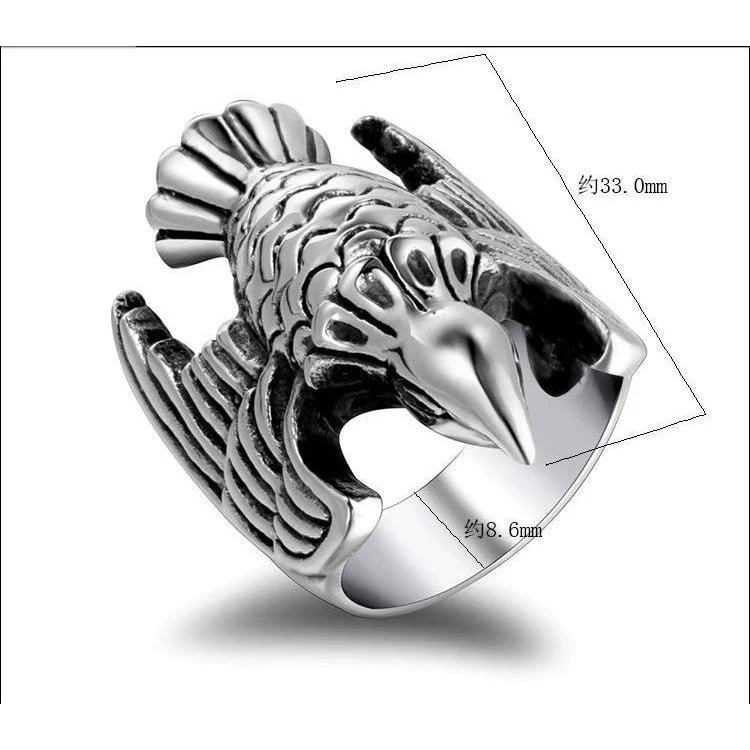 Silver Eagle Full Stainless Steel Self Defense Ring Jewelry - Image 5