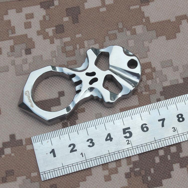 Skull 9R18MOV Stainless Steel Self Defense Keychain Tool - Image 5