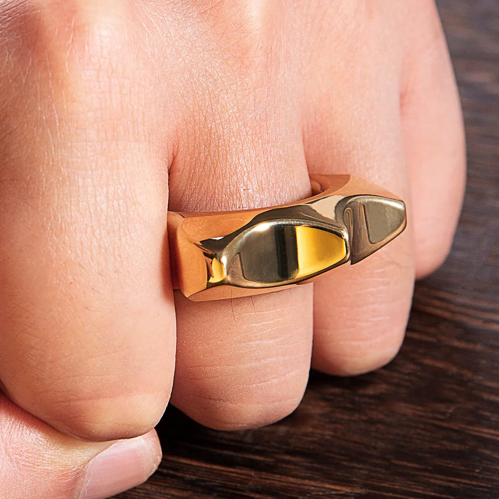 Spike Ring Self Defense Full Brass - Image 4