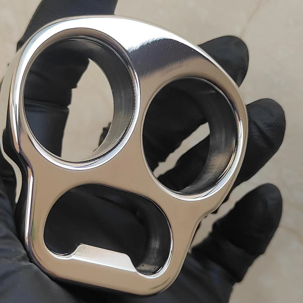 Stainless Steel Skull Brass Knuckles Bottle Opener - Image 3