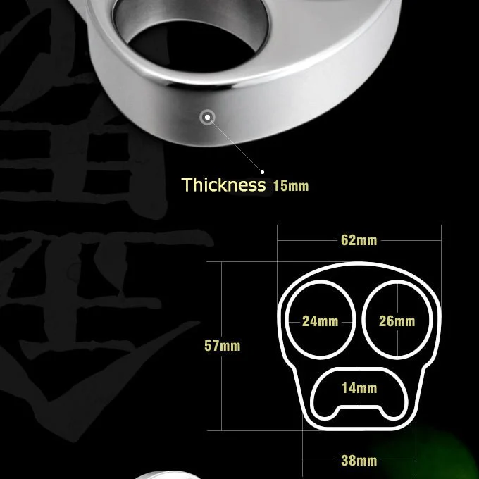 Stainless Steel Skull Brass Knuckles Bottle Opener - Image 7