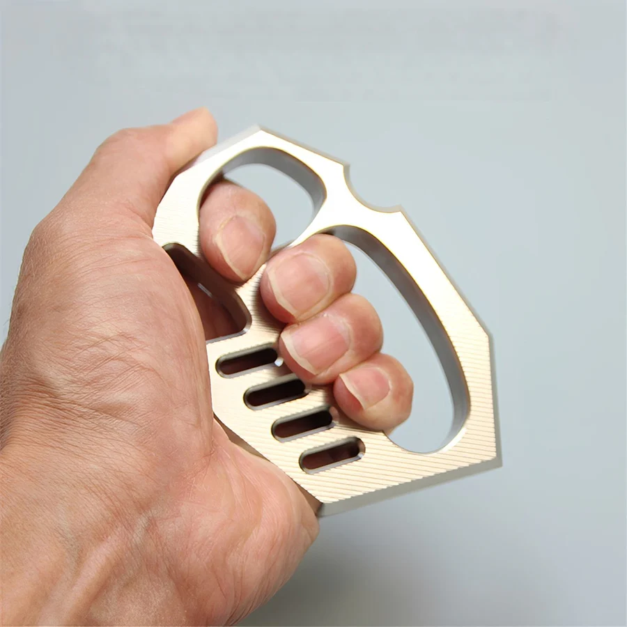 Striped Style Full Stainless Steel Everyday Carry Knuckles - Image 6