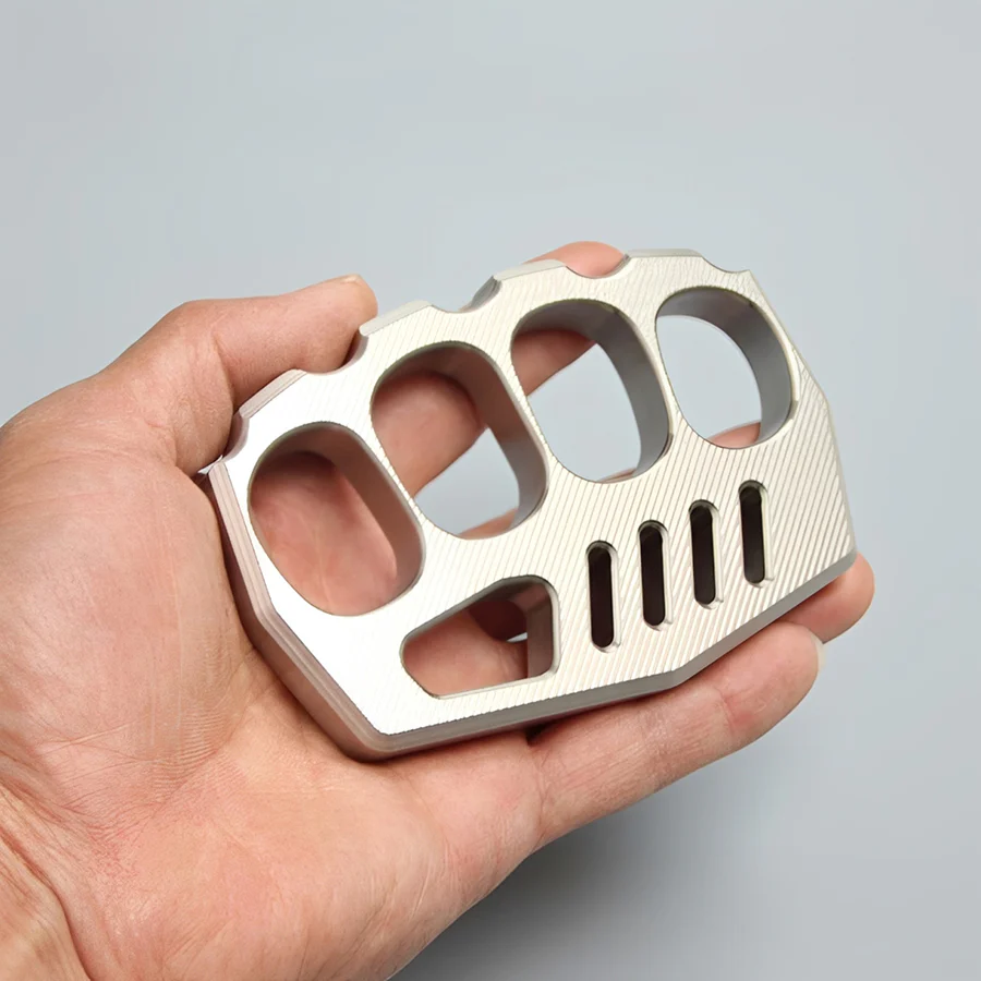 Striped Style Full Stainless Steel Everyday Carry Knuckles - Image 9