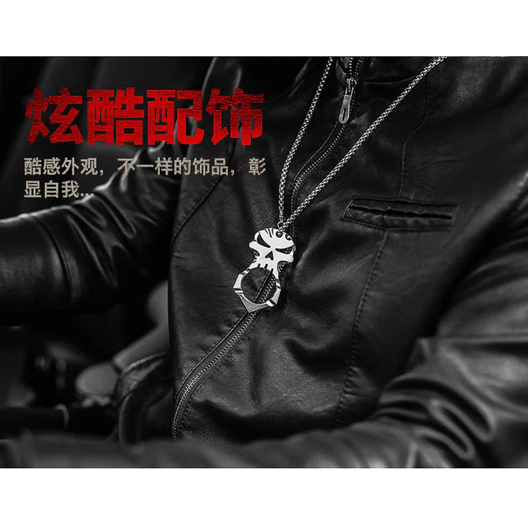 2025 New TC4 Titanium Skull Head Single Finger Knuckle Duster - Image 3