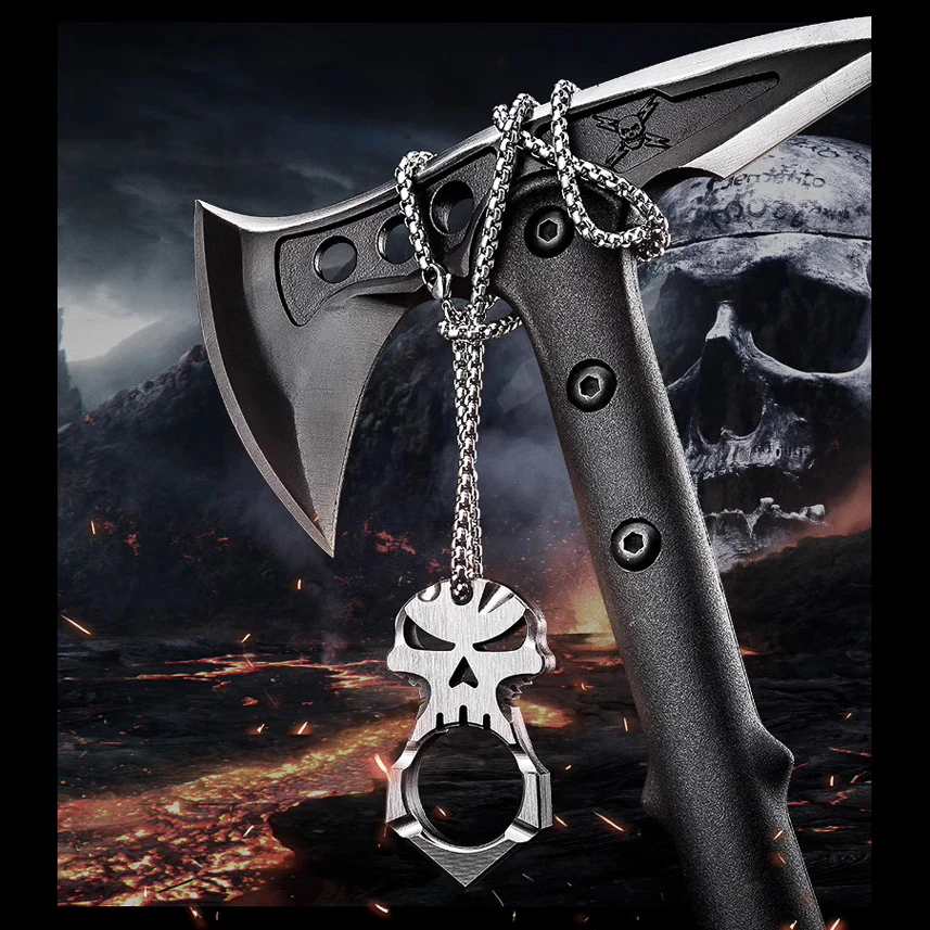 2025 New TC4 Titanium Skull Head Single Finger Knuckle Duster - Image 5